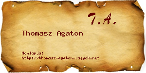 Thomasz Agaton névjegykártya